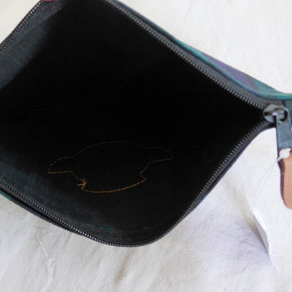 NWT Vintage Set of Two Mickey Mouse Plaid Cotton Zippered Pouch - Picture 6 of 11